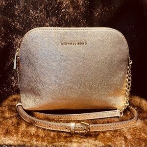 EUC Michael Kors ROSE Gold Crossbody Bag